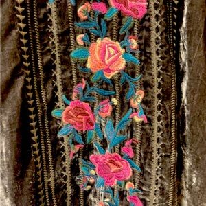 Velvet embroidered mini-dress!